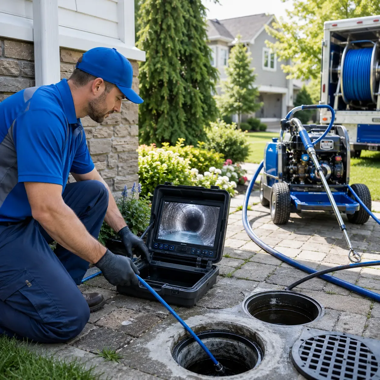 Outdoor drain cleaning professionals serving Newcastle, TX