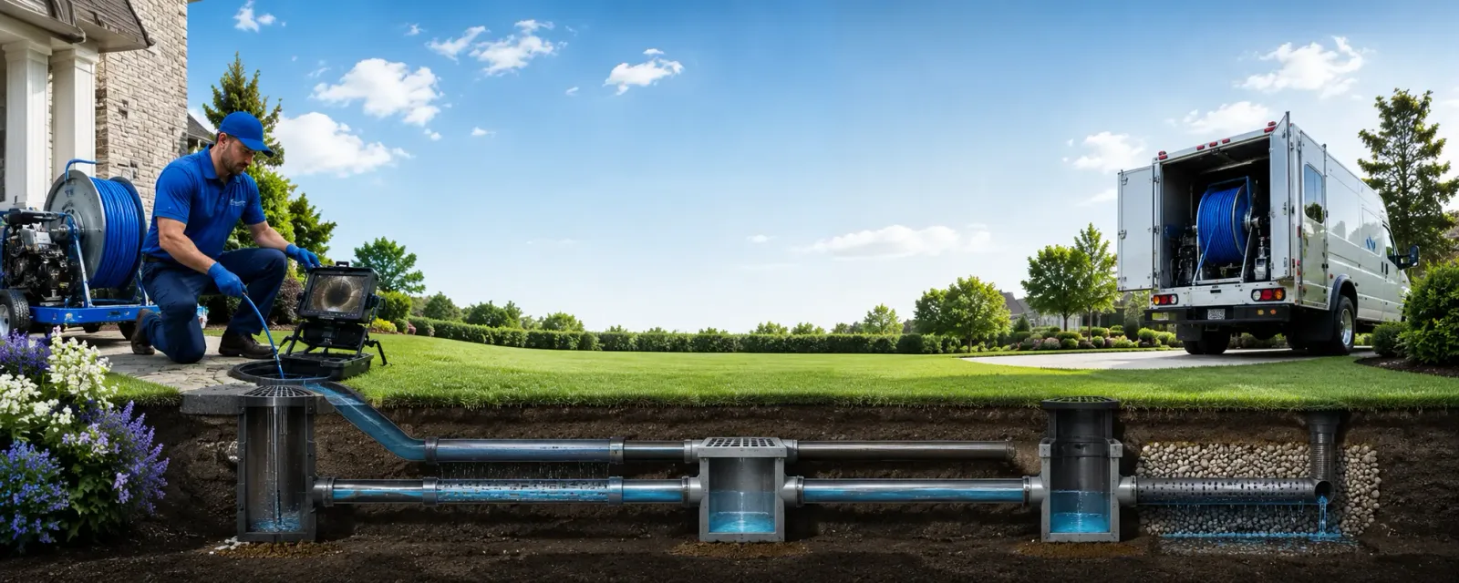 Outdoor drain cleaning information for Newcastle, TX